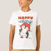 T-shirt Joyeuses Vacances Mignonnes (Devant)