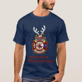 T-shirt Joyeuses vacances Reindeer Vancouver Fire Secourt (Devant)