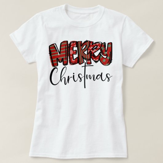 T-shirt Joyeuses vibes de Noël Mama croix chrétienne Femme (Design devant)