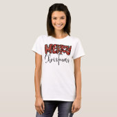 T-shirt Joyeuses vibes de Noël Mama croix chrétienne Femme (Devant entier)