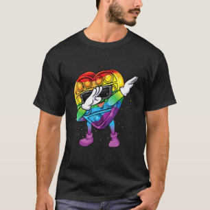 T-shirt Joyeux 100 Jour De L'École Dabbing Fidget Jouet En