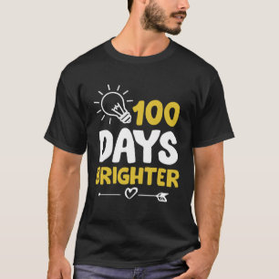 T-shirt Joyeux 100 Jours Brighter School Bright Light Bulb