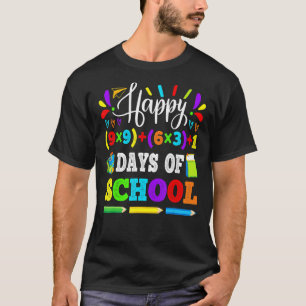 T-shirt Joyeux 100 Jours De L'École 100ème Équipement Math