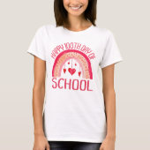 T-shirt Joyeux 100 jours de l'école Rainbow Student Teache (Devant)
