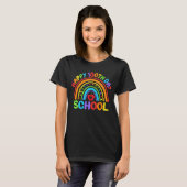 T-shirt Joyeux 100 jours de l'école Rainbow Student Teache (Devant entier)