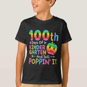 T-shirt Joyeux 100 Jours De Maternelle Et Toujours Poppin'