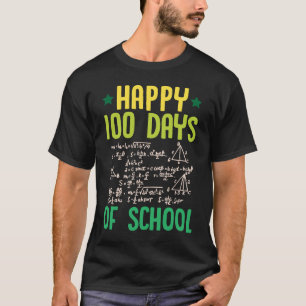 T-shirt Joyeux 100 Jours De Mathématiques École Équations 