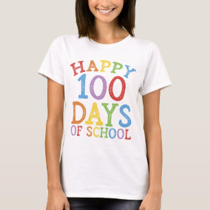 T-shirt Joyeux 100 Jours D'École 100E Jour Arc-en-ciel