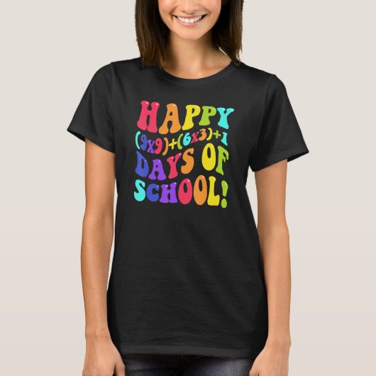 T-shirt Joyeux 100 Jours D'École 100E Jour Enseignant Math (Devant)