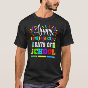 T-shirt Joyeux 100 Jours D'école 100ème Équation Mathémati