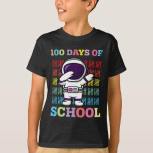 T-shirt Joyeux 100 Jours D'école Enfants Dabbing Astronaut