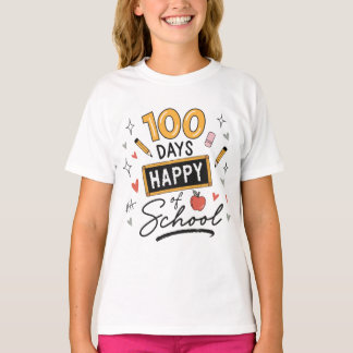 T-shirt Joyeux 100 Jours d'École Enseignant Maternelle
