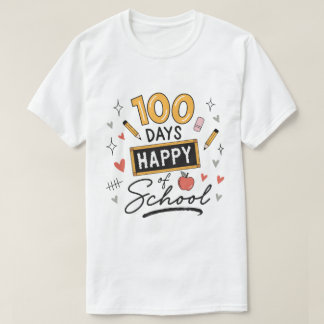 T-shirt Joyeux 100 Jours d'École Enseignant Maternelle