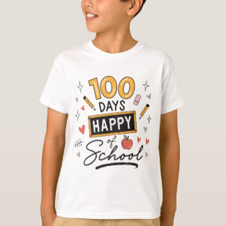 T-shirt Joyeux 100 Jours d'École Enseignant Maternelle