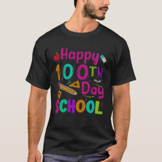T-shirt Joyeux 100 Jours d'École Enseignants Enfants 100e