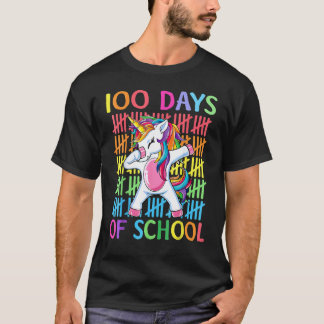 T-shirt Joyeux 100 Jours D'école Filles Licorne Professeur