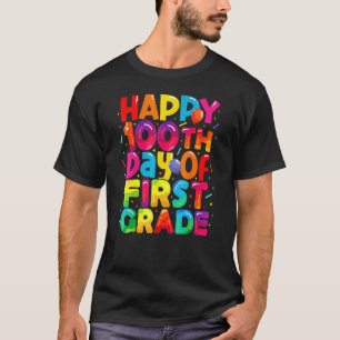 T-shirt Joyeux 100 Jours D'école Garçons Filles 1ère Année