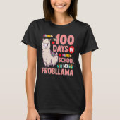 T-shirt Joyeux 100 Jours D'École Pas De Problème Llama 100 (Devant)