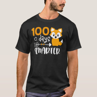 T-shirt Joyeux 100 Jours D'école Plus Intelligent Renard M
