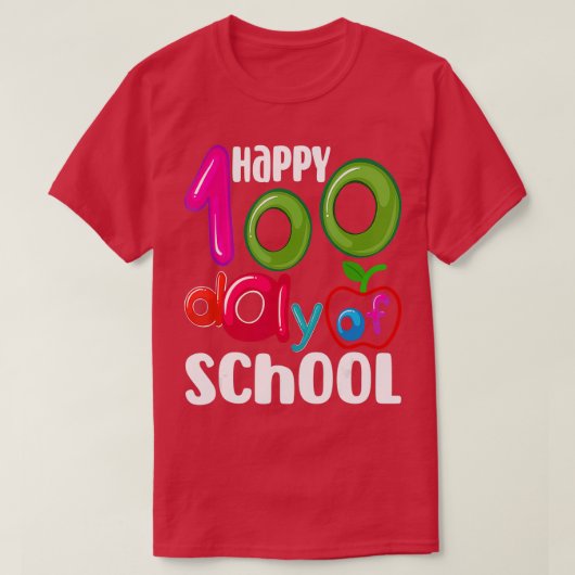T-shirt Joyeux 100 Jours D'École Pour Les Étudiants Enseig (Design devant)