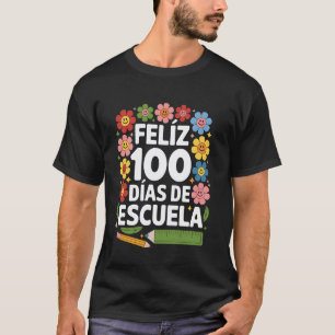 T-shirt Joyeux 100 Jours D'école Professeur D'espagnol Élè