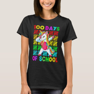 T-shirt Joyeux 100 Jours D'Écoles Filles Enfants Unicorn