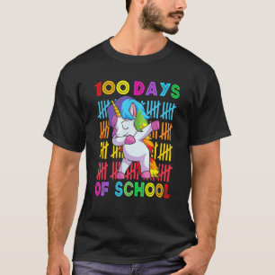 T-shirt Joyeux 100 Jours D'Écoles Filles Enfants Unicorn 3