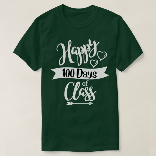 T-shirt Joyeux 100 jours d'enseignant de classe (Design devant)