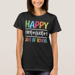 T-shirt Joyeux 100 Jours d'équation mathématique scolaire 