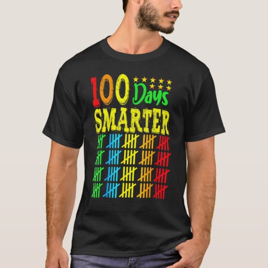 T-shirt Joyeux 100 Jours Smarter 100ème Jour De L'Enseigna (Devant)