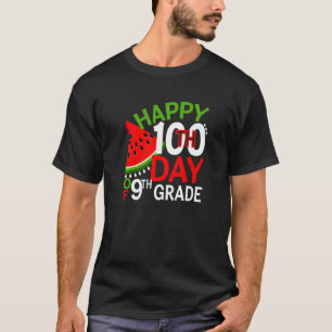 T-shirt Joyeux 100e Jour De 9e Année Professeur Watermelon