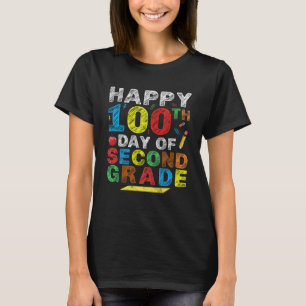T-shirt Joyeux 100e jour de cadeau de deuxième année 100 j