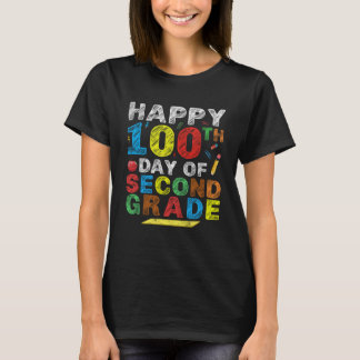 T-shirt Joyeux 100e jour de cadeau de deuxième année 100 j