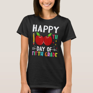T-shirt Joyeux 100e jour de cinquième année 100 jours d'éc