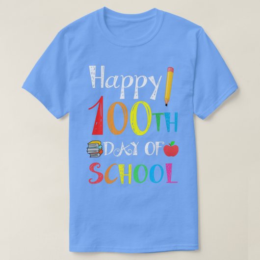 T-shirt Joyeux 100e Jour De L'École 100 Jours Cadeau intel (Design devant)