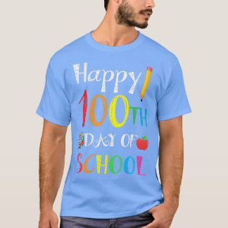 T-shirt Joyeux 100e Jour De L'École 100 Jours Cadeau intel