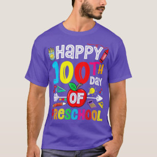 T-shirt Joyeux 100E Jour De L'École 100 Jours De Préscolai