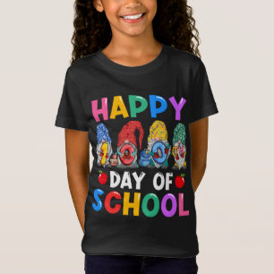 T-Shirt Joyeux 100E Jour De L'École Cute Gnomes Cadeau Étu