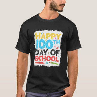 T-shirt Joyeux 100E Jour De L'École Drôle Pour Les Étudian