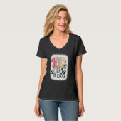 T-shirt Joyeux 100e Jour De L'École Enseignant 100 Jour (Devant entier)