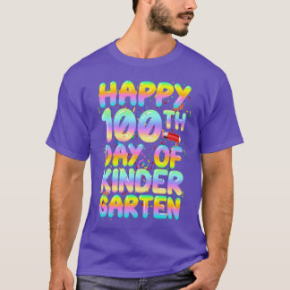 T-shirt Joyeux 100E Jour De Maternelle Heureux Retour À Sc