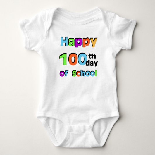T-shirt Joyeux 100e jour d'école (Devant)