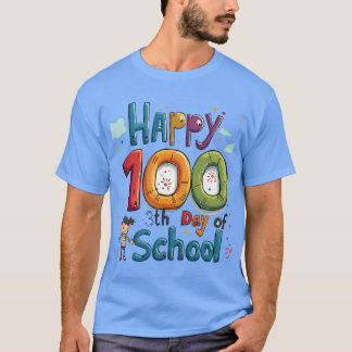 T-shirt joyeux 100e jour d'école