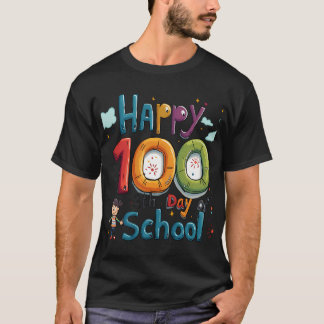 T-shirt joyeux 100e jour d'école