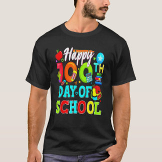 T-shirt Joyeux 100e jour d'école Enseignant Élève 100 Jour