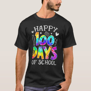 T-shirt Joyeux 100e jour d'école enseignant élève Tie Dye