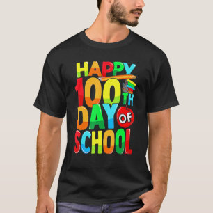 T-shirt Joyeux 100e jour d'école Enseignant Enfants Heureu