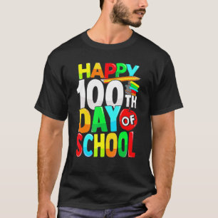 T-shirt Joyeux 100e jour d'école Enseignant Enfants Heureu