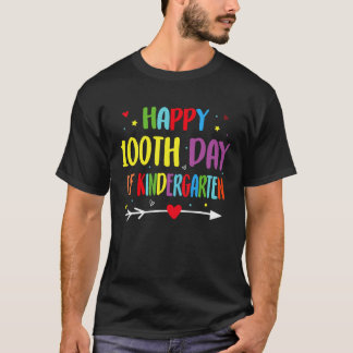 T-shirt Joyeux 100e jour d'école maternelle Enseignant Élè