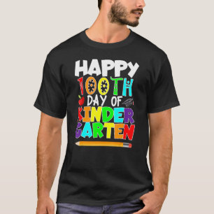 T-shirt Joyeux 100e jour d'école maternelle pour l'enseign